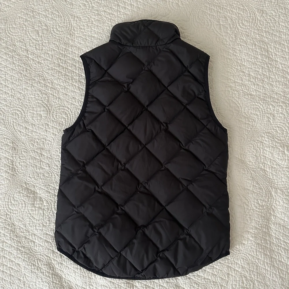 J.Crew Black Excursion Quilted Puffer Down Vest Women's XXS
